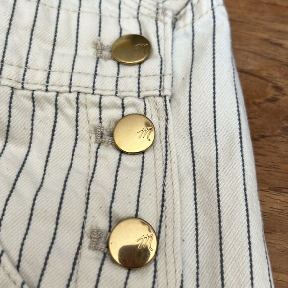 Madewell Overalls XS Oversized Ecru pinstripe - Picture 8 of 10